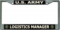 U.S. Army Logistics Manager Chrome License Plate Frame