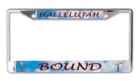 Hallelujah Bound #2 Chrome License Plate Frame