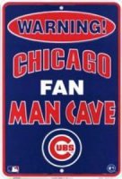 Chicago Cubs Man Cave Metal Parking Sign
