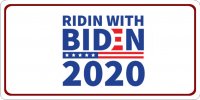 Ridin With Biden 2020 Photo License Plate