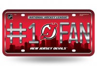 New Jersey Devils #1 Fan Metal License Plate