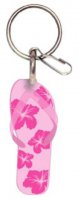 Pink Hibiscus Flip Flop Keychain