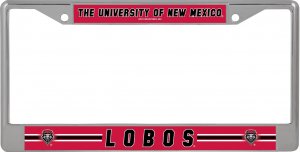 University Of New Mexico Lobos Chrome License Plate Frame