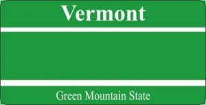 Design It Yourself Vermont State Look-Alike Bicycle Plate