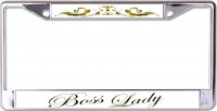 Boss Lady Chrome License Plate Frame