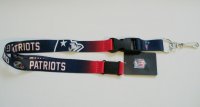 New England Patriots Crossover Lanyard With Safety Latch
