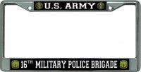 U.S. Army 16th Military Police Brigade Chrome Frame