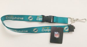 Miami Dolphins Aqua Lanyard With Safety Latch
