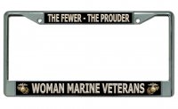Woman Marine Veterans… Chrome License Plate Frame