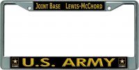 U.S. Army Joint Base Lewis-McChord Chrome License Plate Frame