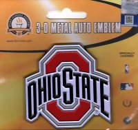 Ohio State Buckeyes 3-D Color Metal Auto Emblem