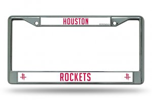 Houston Rockets Chrome License Plate Frame