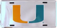Miami Hurricanes Anodized License Plate