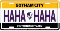 Gotham Joker HaHa Metal License Plate