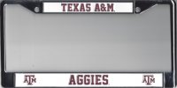 Texas A&M Aggies Chrome License Plate Frame
