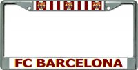 Barcelona Football Club Chrome License Plate Frame