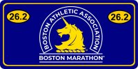 Boston Marathon Photo License Plate