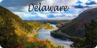 Delaware Mountain River Scene Photo License Plate