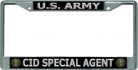 U.S. Army CID Special Agent Chrome License Plate Frame