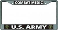 U.S. Army Combat Medic Chrome License Plate Frame