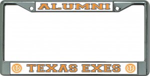 Texas Exes Alumni #2 Chrome License Plate Frame