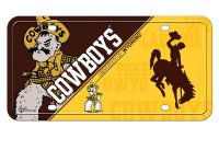 Wyoming Cowboys Metal License Plate