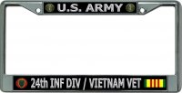 U.S. Army 24th Infantry Div Vietnam Vet Chrome Frame