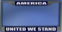 America - United We Stand Photo License Plate Frame