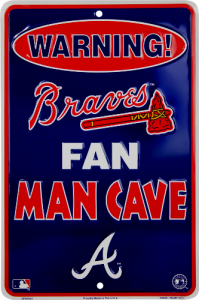 Atlanta Braves Man Cave Metal Parking Sign