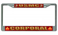 USMC Corporal Photo License Plate Frame