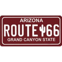 Route 66 (Red) Photo License Plate