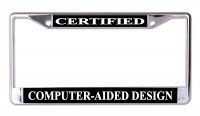 Certified Computer-Aided Design Chrome License Plate Frame