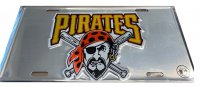 Pittsburgh Pirates Anodized Metal License Plate