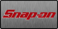 Snap-On Red Logo 3D Look Flat Photo License Plate