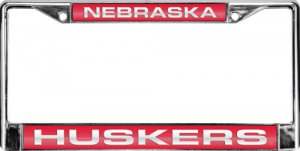 Nebraska Cornhuskers Laser Chrome License Plate FRAME
