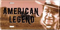 John Wayne American Legend Metal License Plate