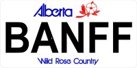 Alberta BANFF Photo License Plate