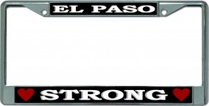 El Paso Strong Chrome License Plate Frame