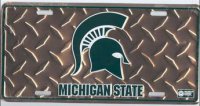 Michigan State Spartans Diamond License Plate