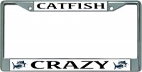 Catfish Crazy Chrome License Plate Frame