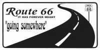 Route 66 - "Going Somewhere" Photo License Plate