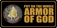Armor Of God Photo License Plate