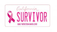California Breast Cancer Survivor Photo License Plate