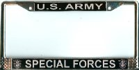US Army Special Forces Photo License Plate Frame