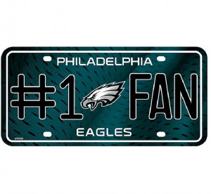 Philadelphia Eagles #1 FAN Metal License Plate