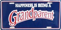Happiness Is Being A Grandparent License Plate
