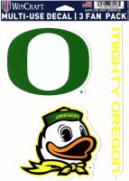 Oregon Ducks 3 Fan Pack Decals