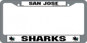 San Jose Sharks Chrome License Frame