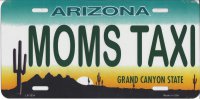 Arizona Moms Taxi License Plate