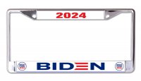 Biden Harris 2024 Chrome License Plate Frame